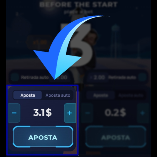 Digite o valor da aposta e confirme-o