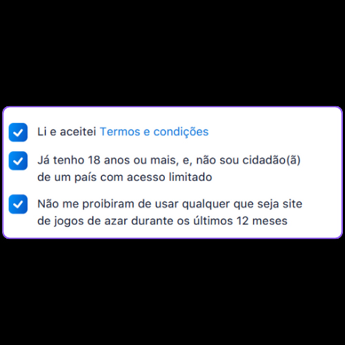 Aceitação dos termos e condições