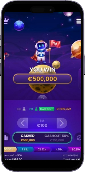 Jogo móvel spaceman